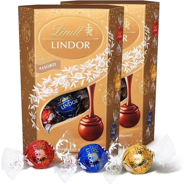 Sachet De Boite Chocolat - Cornet Lindor Assorti Edition Noël
