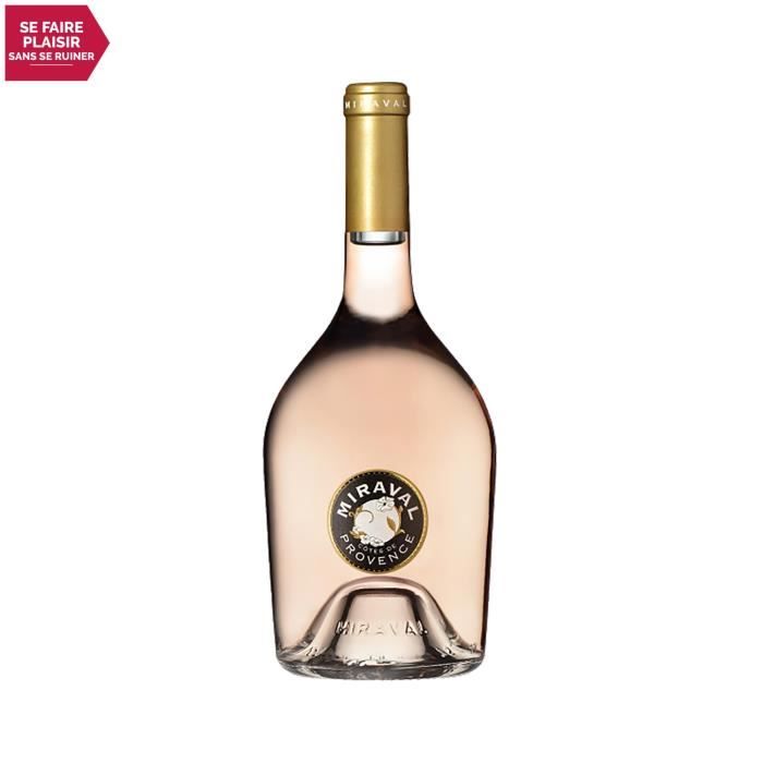 Côtes de Provence Rosé 2021 - 75cl - Miraval - Vin AOC Rosé de Provence - Cépages Cinsault, Grenache, Rolle