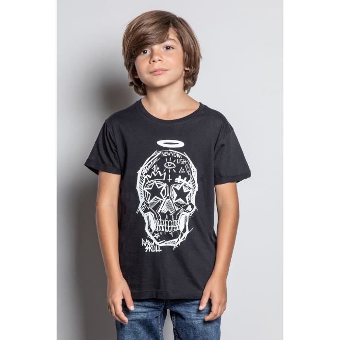 DEELUXE T-shirt avec tête de mort MADNESS Black