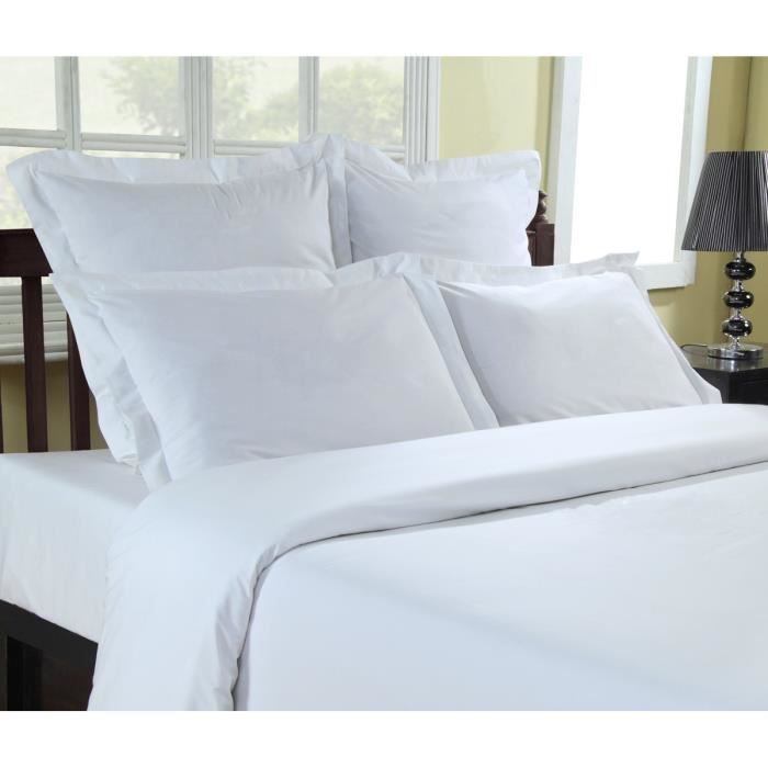 Housse de Couette Percale 80 fils/cm² Sensei - Sensei La Maison du Coton - Blanc - Taille : 240x220