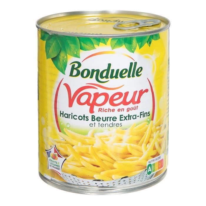 Haricot beurre extra-fins 4 / 4 Cuits à la vapeur - 590 g