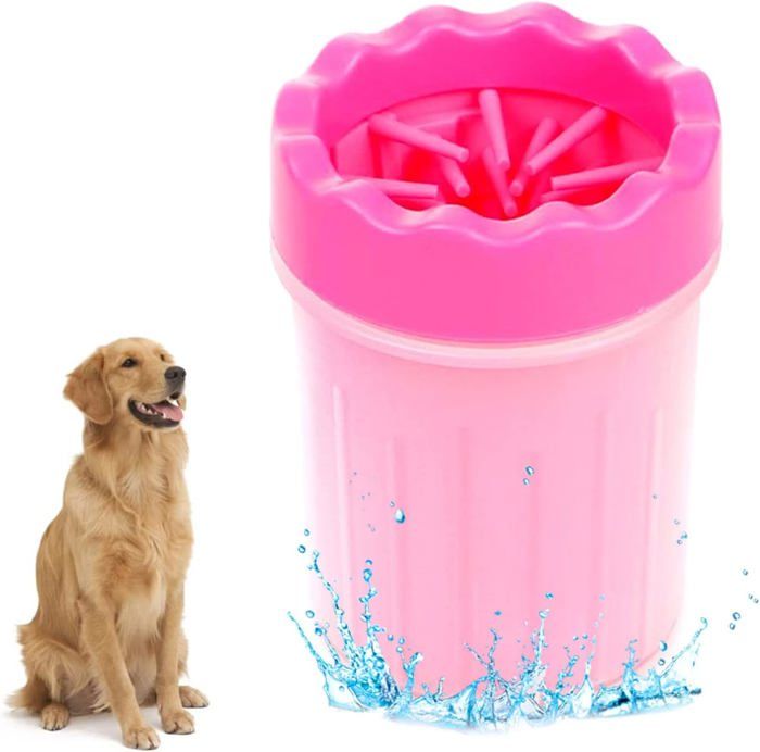 Meilleurs prix pour Nettoyeur de pattes portable pour chien brosse de nettoyage upgrade couleur rose Animalerie > Chien > Toilletag