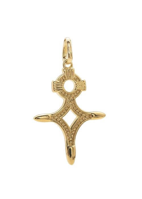 Pendentif croix du sud en plaqué or croix dagades agadez seul Pendentif croix du sud en plaqué or croix dagades agadez seul