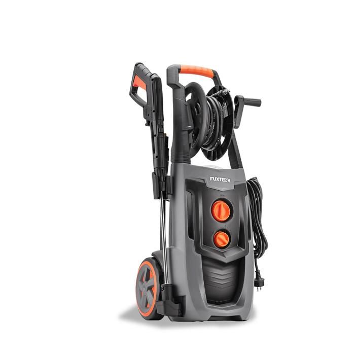 Nettoyeur Haute Pression FUXTEC FX-HDRP2500 2500W 195 bar 78 L/min 468 l/h enrouleur tuyau réservoir de nettoyage