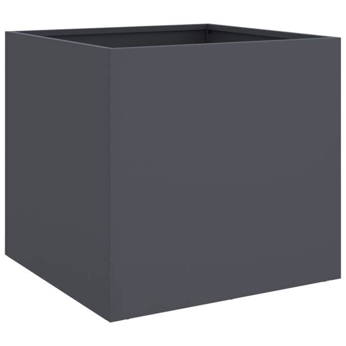 Jardinière en acier galvanisé argenté anti-rouille pour extérieur 42cm – ComfortXL Outdoor Living