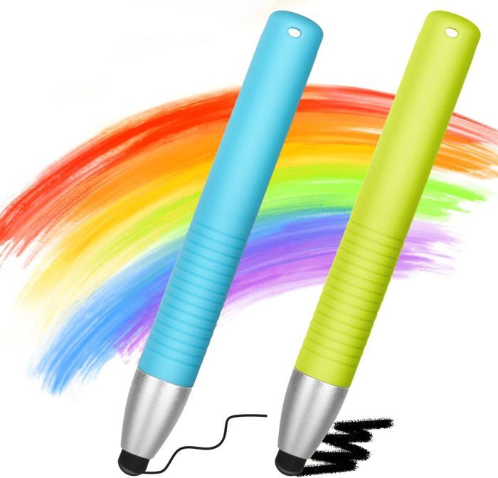 Lot De 2 Stylets Pour Tablette Pour Enfants, Stylet Tactile En