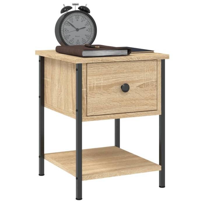 (SOLDE dété)Table de chevet/Table canapé - Polyvalent - chêne sonoma 34 x 35 5 x 45 cm bois dingénierie Aspect chic*43266