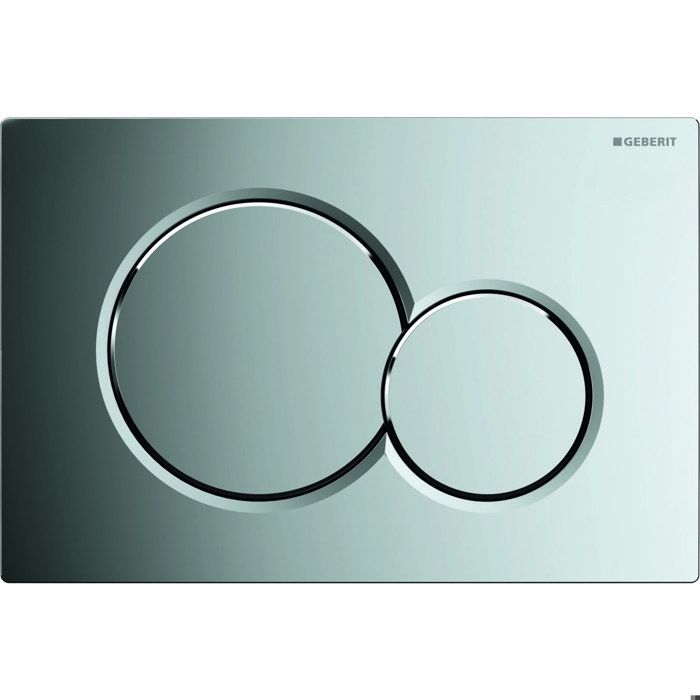 Plaque de déclenchement Geberit Sigma01 façade chrome brillant ronde
