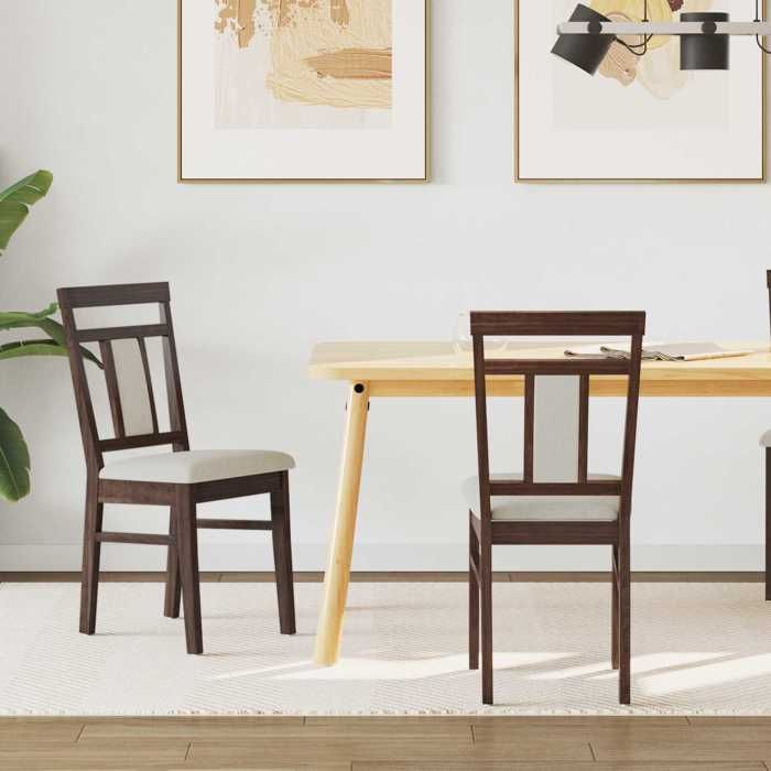 2 pcs Chaises de cuisine Marron - Magnifique Chaise de salle à manger Classique Pour salon Marron clair et clair 3422