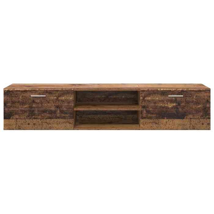 NEUF Meuble TV Contemporain - Cabinet en Bois Bois ancien 150 x 39 x 30cm Bois dingénierie FR00_48861169311