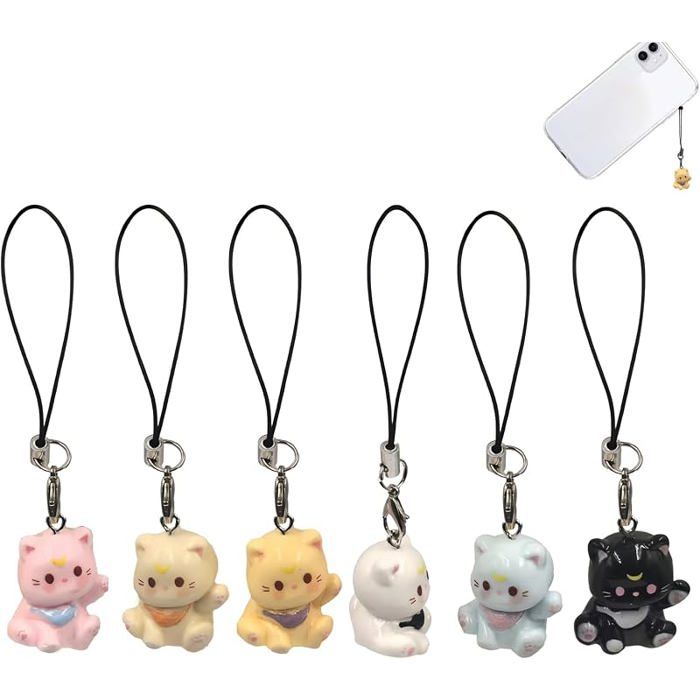 Bijoux de Téléphone Mignons Phone Charm en Forme de Chat Breloques pour Portable Élégantes Cadeau Parfait pour