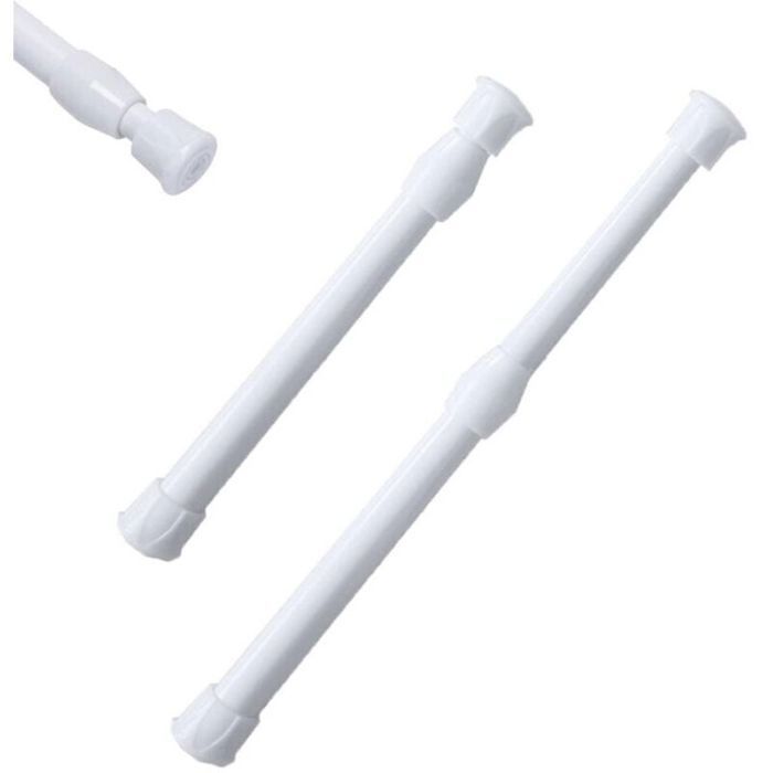 Barre de tension télescopique extensible pour rideaux facile à installer - idéale pour douche baignoire ou armoire (30-50cm)