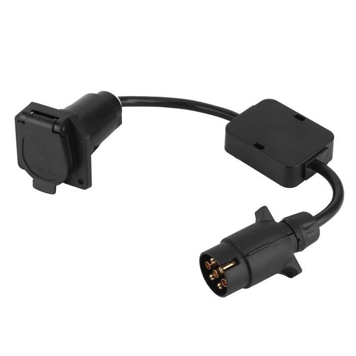 Adaptateur Remorque US 4 Broches Vers EU 13 Broches | Convertisseur Câblage Lumière Plate | Portable étanche