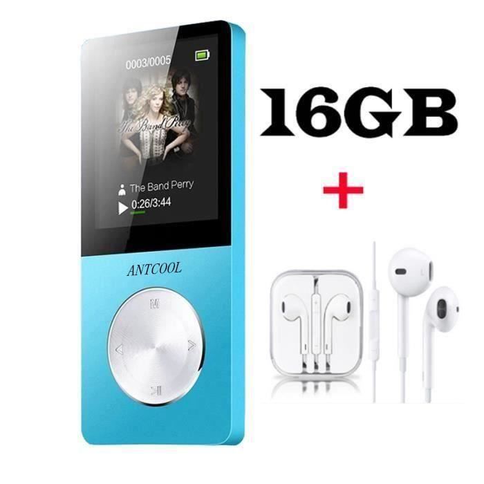 Lecteur MP3 16G lecteur mp3 lecteur mp4 10 heures de lecture de musique Lecteur vid/éo Media Player avec Photo Viewer E-Book Reader Enregistreur vocal Violet