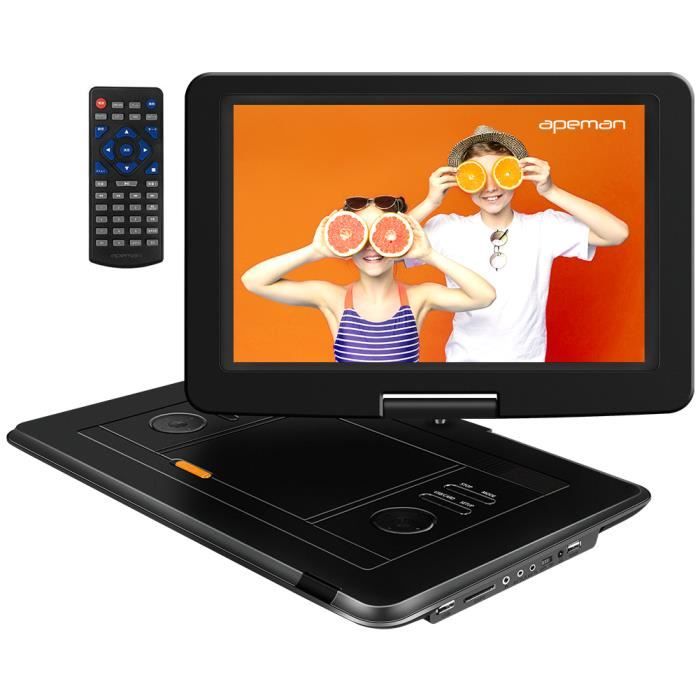 APEMAN Lecteur DVD TV Portable Grand Écran Pivotant 15.5 Pouces Écran de Synchronisation avec La APEMAN Lecteur DVD TV Portable Grand Écran Pivotant 15.5 Pouces Écran de Synchronisation avec La