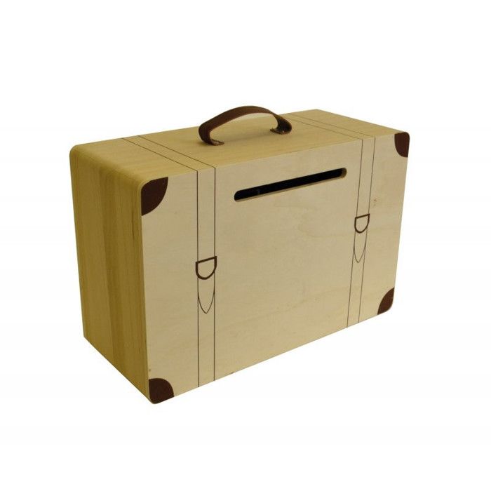 Urne Valise en bois - 35 cm