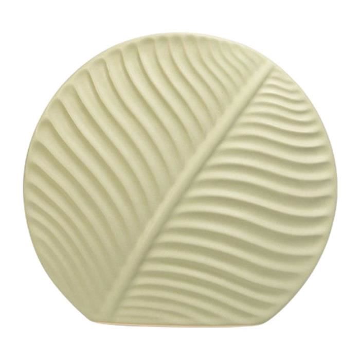 Tbest Vase en porcelaine à feuilles plates Style nordique feuilles