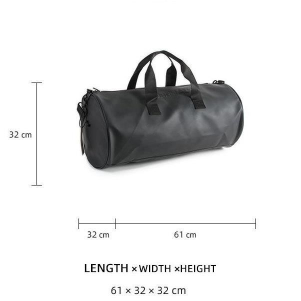 Grande taille noir Sac de voyage en cuir imperm able pour hommes