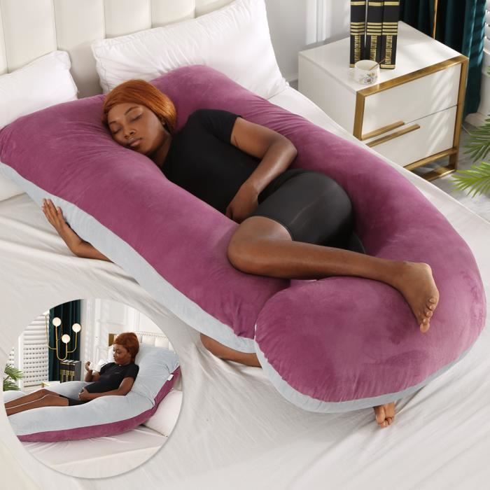 Rembourrage Oreiller De Grossesse Et Allaitement 160 Cm - Forme En C, Soutien Dos Et Ventre, Pour Dormir Sur Le Côté, Confort Maternité