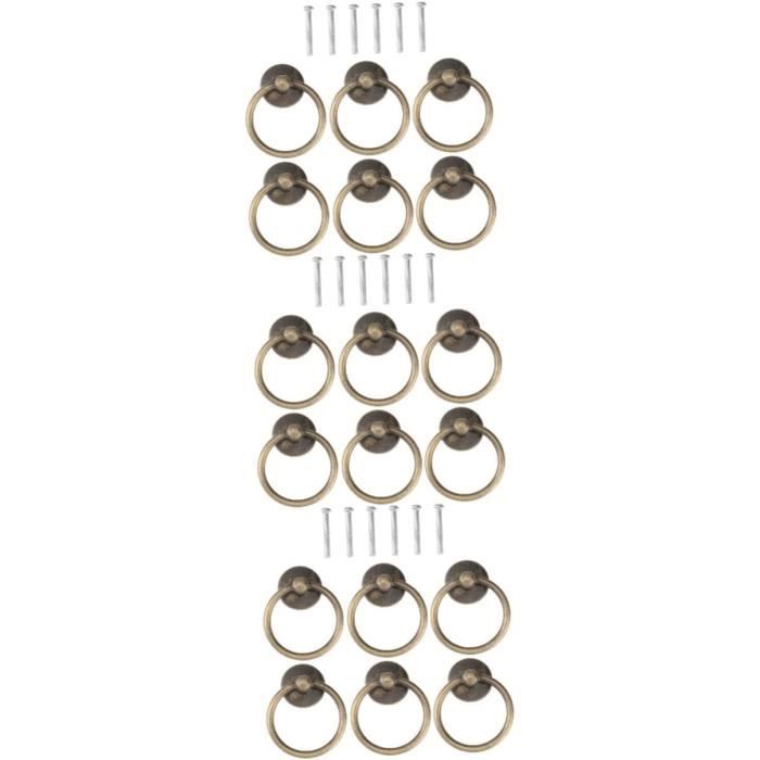 10 Pcs Bouton de Meubles Noir Tiroir de Poignée Boutons de Porte