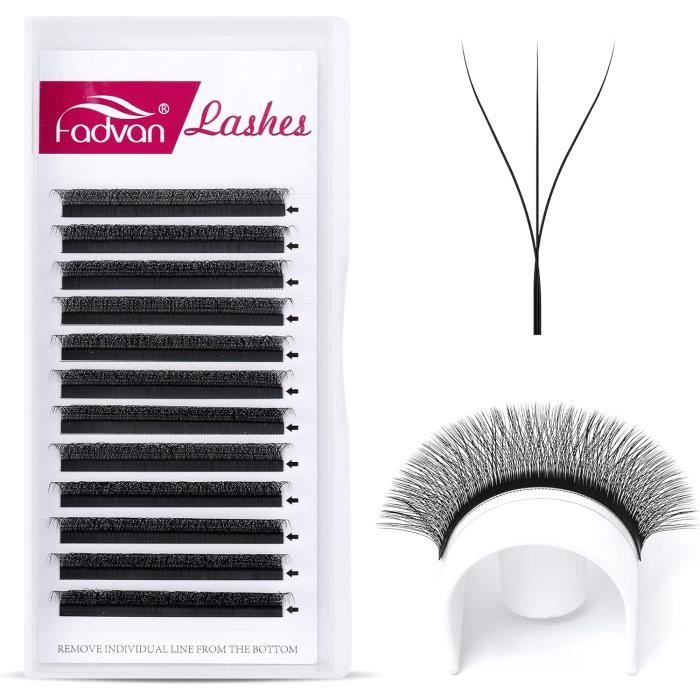 Extensions De Cils Professionnelles 0.18 D Curl - Mix 8-14mm, Cils à Cils, Marque GEMERRY