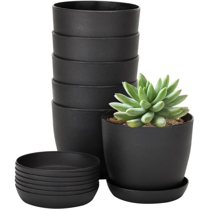 6 Pièces Pot De Fleurs Plastique Transparent Pot De Fleurs Extérieur 6 Pièces Pot De Fleurs Plastique Transparent Pot De Fleurs Extérieur
