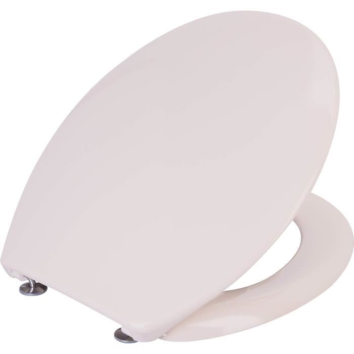 Abattant WC bois (37 x 46 cm) Marbre Gris - Déco salle de bain - Eminza