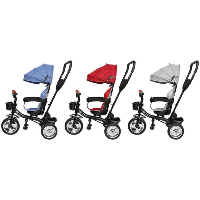 T4W 1x 3-Roue Tricycle Vélo pour Enfant Bébé 2 à 6 Ans Bleu