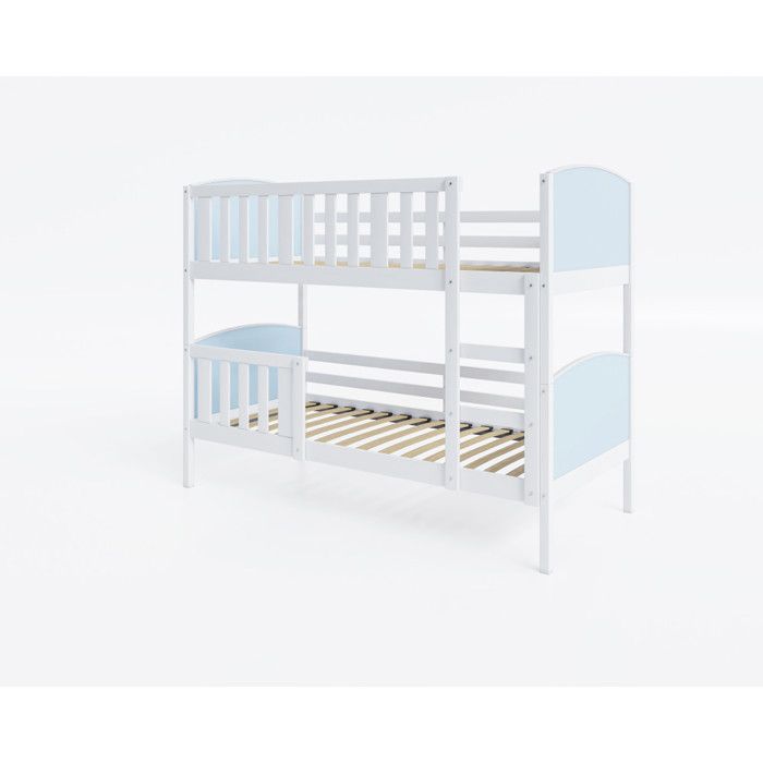 Lit Superposé Tom 90x190 Blanc - bleu