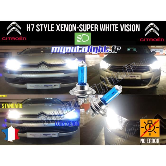 Ampoules Halogènes H7 Super White 55W 8500K Look Xénon Pour Peugeot Boxer - Lot De 2 - Neuf