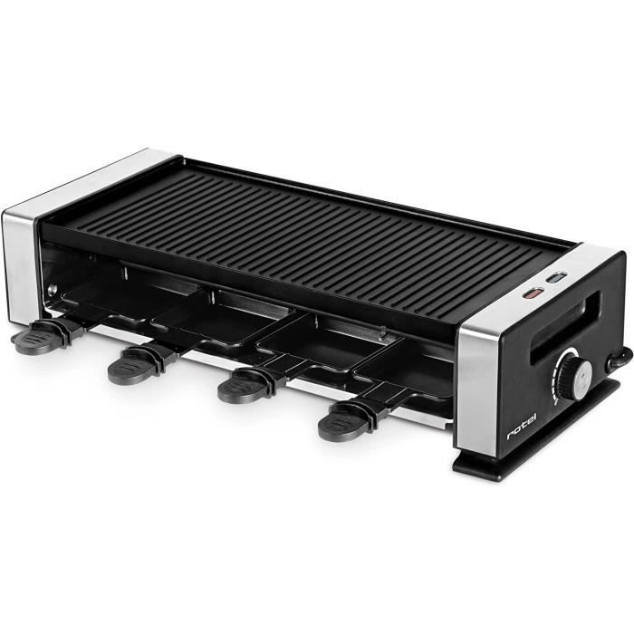Appareil à Raclette Voohek – 3 Spatules + 3 Poêlons – Grille BBQ – 700W – Noir