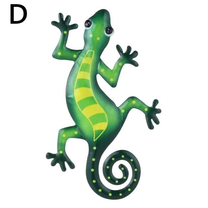 Décoration Murale 3D - Gecko Lézard Reptile En étain, Style Jungle