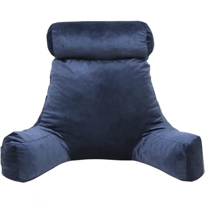 Linenspa Coussin De Lecture Mémoire De Forme XL – Confort Lit & TV Gris