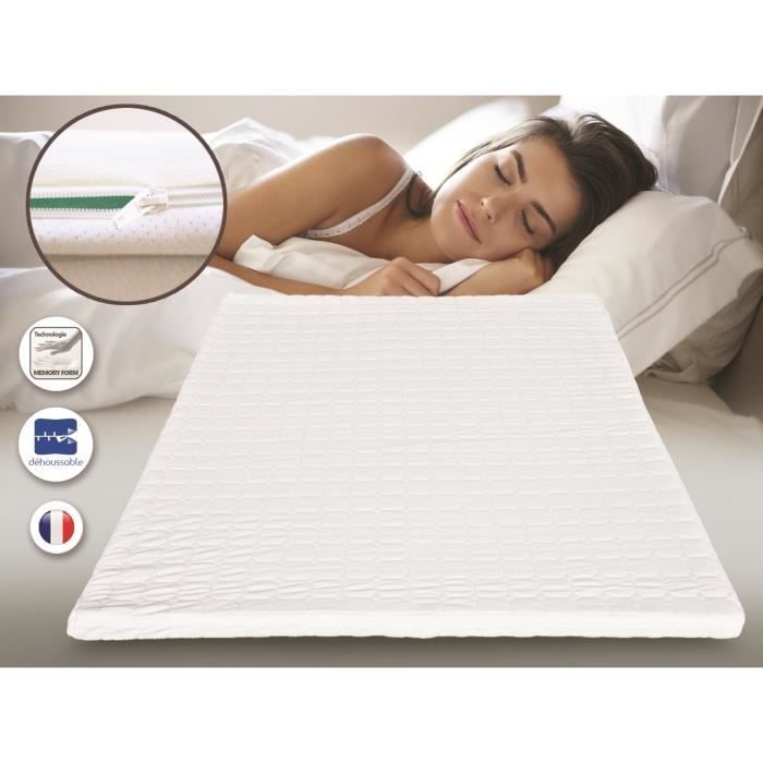 Surmatelas Mémoire De Forme Maison & Marques – Déhoussable, Standard