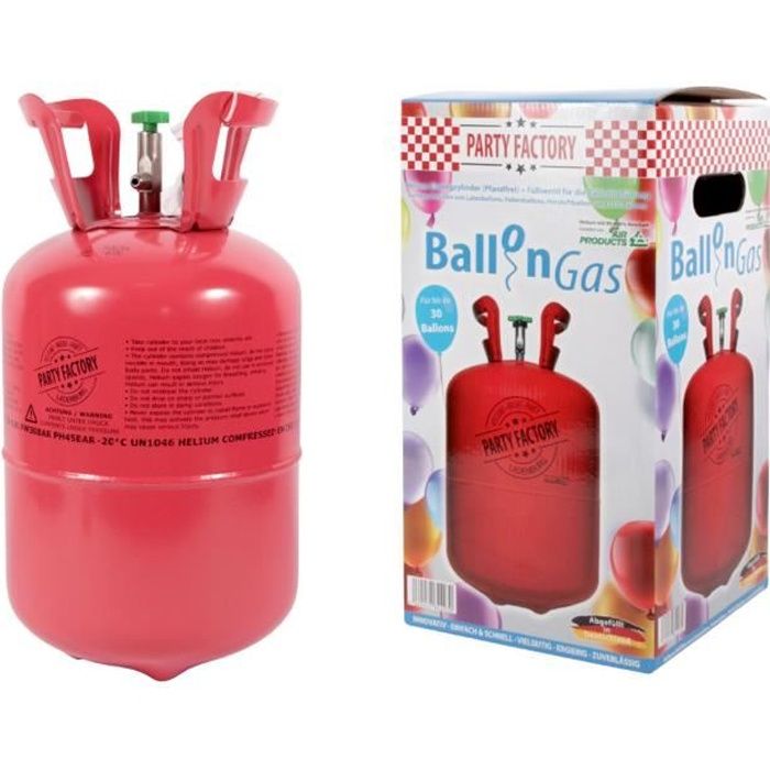 Bouteille Hélium Mister Helio Pour 15 Ballons - 0,17m³ - Gonflage Ballons Latex Et Foil - Usage Fête