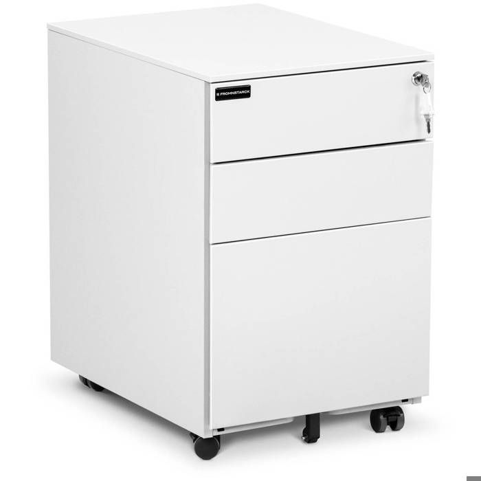 Armoire Roulante Avec 6 Tiroirs En Pin Massif - Meuble De Rangement Bureau Mobile Sur Roulettes - Noir MOSS - 10