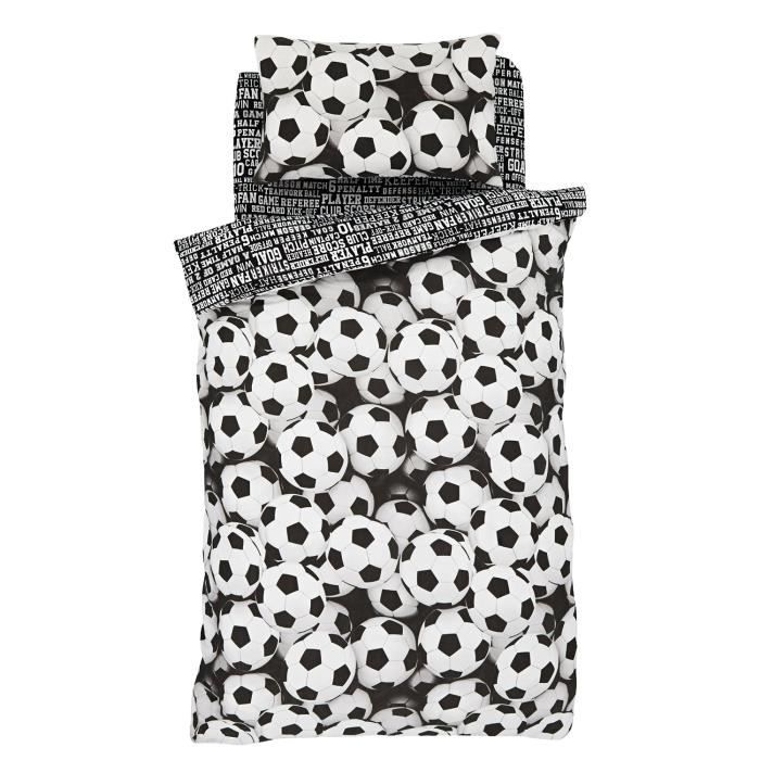 Batman, Parure De Lit Double Imprimée Réversible Polycoton, LOGO - Housse De Couette 220x240 Taies 65x65 Cm - 1001 Nuits Enchantées