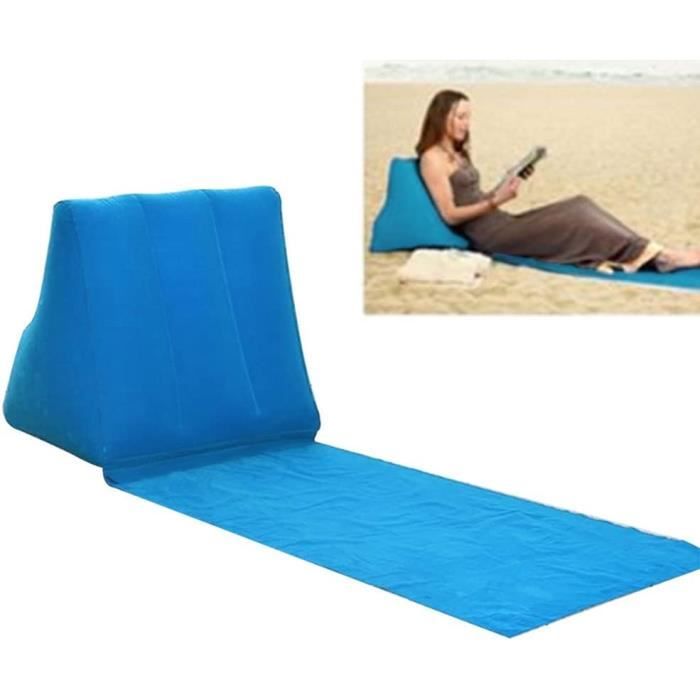 Tapis De Plage Portable Avec Coussin Intégré - 70x30 Pouces (environ 178x76 Cm) - Velours PVC - Pliable Pour Voyage, Pique-nique