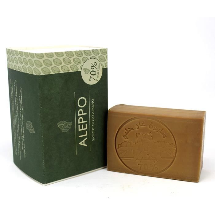 Savon Alep Valerie Vert - 200g, 70% Huile De Laurier, 30% Huile D'olive, Sans Parfum, Neuf