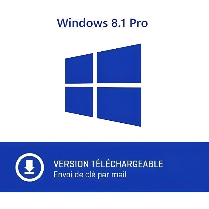 Windows 8.1 Pro Professionnel 32/64 Bits Licence Clé Activation.