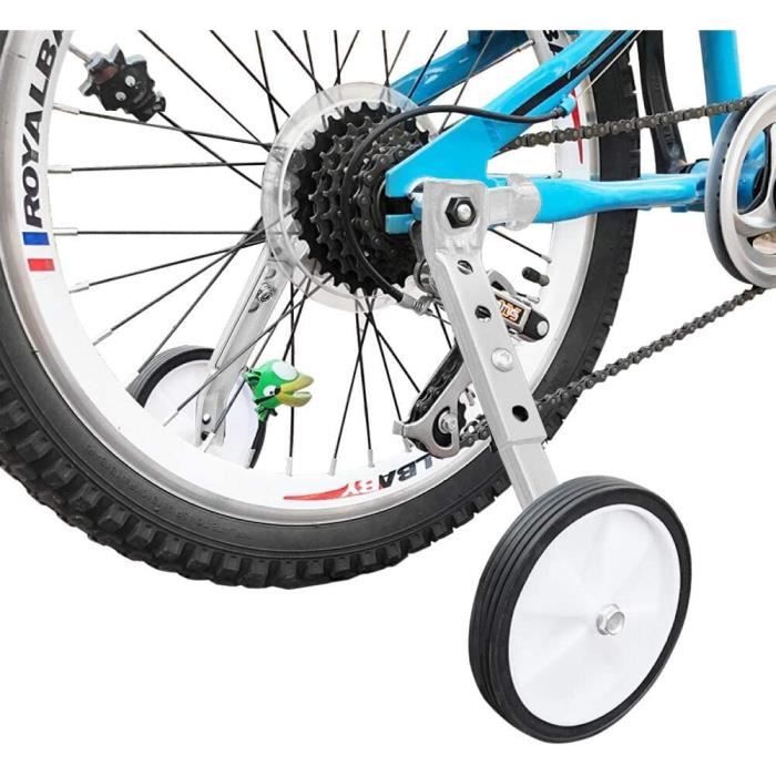 Roues stabilisatrices - stabilisateurs petites roues - vélo roue auxiliaire  - convient pour vélos de 16 à 22 pouces (argent blanc) - Cdiscount Bricolage