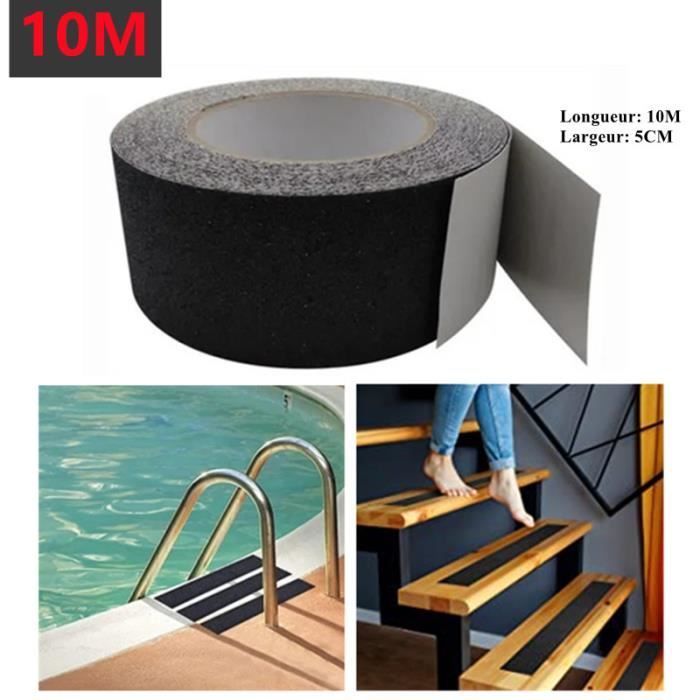 Ruban antidérapant de sécurité 12 Bandes Ruban antidérapant adhésif pour escalier Ruban antidérapant de sécurité