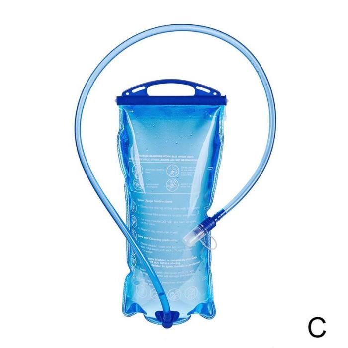 TOPTACPRO Vessie Hydratation 2L | Réservoir Eau TPU Alimentaire Sans BPA | Sac Hydratation Randonnée Vélo Course