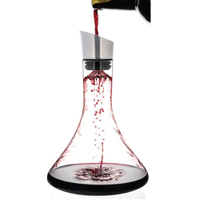 Aérateur De Vin Hotder Aérateur Et Décanteur à Vin, Noir, Avec Support, Pour Vin Carafe Aération Vin Noir