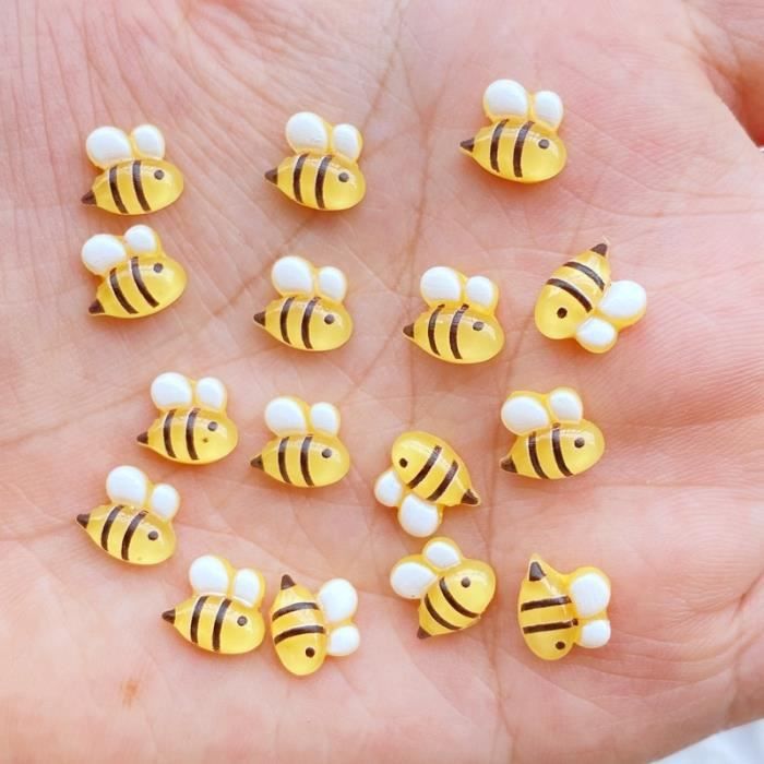QUARKZMAN 50 Pcs Perles De Fleur De Rose En Résine Orange