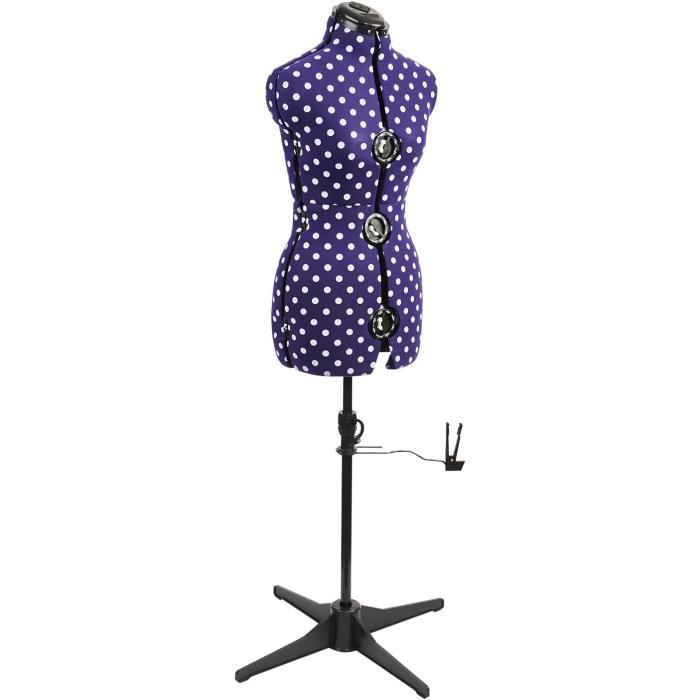 Mannequin De Couture - Online Réglable Motif À Pois Violet | Petite (S) [Taille