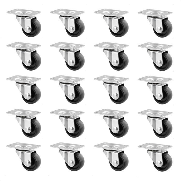 Lot de 8 mini roulettes fixes en caoutchouc pour meubles, 20 kg, améliorent la mobilité des meubles, 0,5 pouce | Leroy Merlin Lot de 8 mini roulettes fixes en caoutchouc pour meubles, 20 kg, améliorent la mobilité des meubles, 0,5 pouce | Leroy Merlin