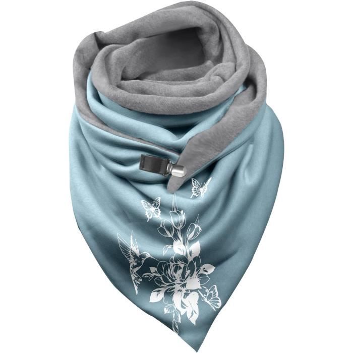 Écharpe Kaki Douce Motif étoiles Dorées | Accessoire Mode Femme