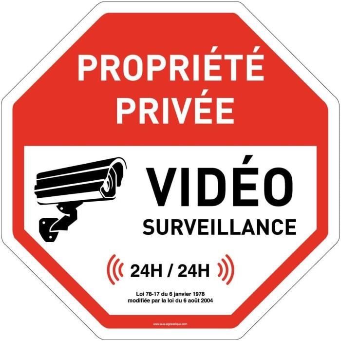 V Safety 24Hr CCTV In Operation Panneau De Sécurité Triangulaire En