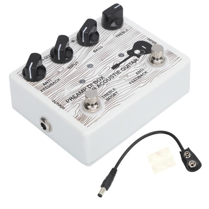 Cikonielf Préampli de guitare Préampli électrique à pédale pour